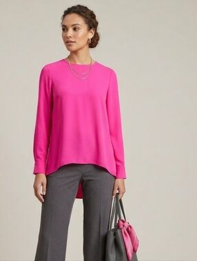 VINCE CAMUTO - Neon Pink HiLo Blouse